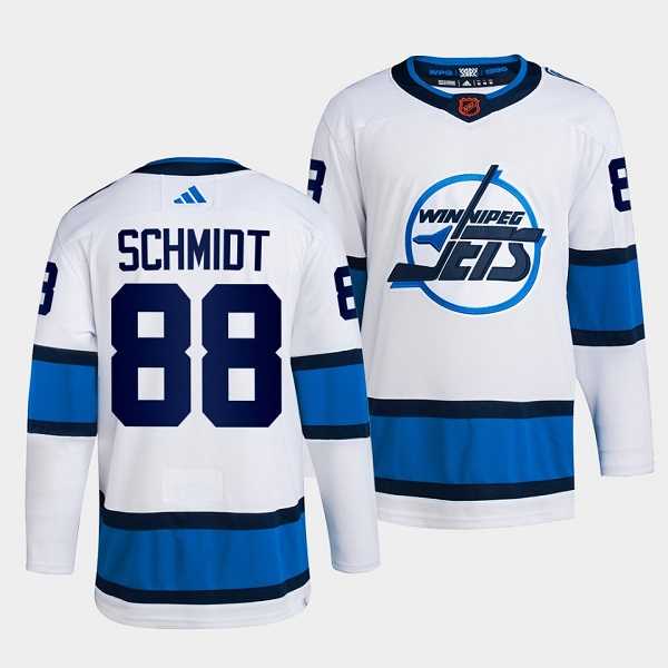 Men%27s Winnipeg Jets #88 Nate Schmidt White 2022 Reverse Retro Stitched Jersey Dzhi